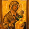 Купить Икона "Пресвятая Богородица Иверская" ("Вратарница") в окладе, дерево, темпера, Российская империя, 1850-1900 гг.