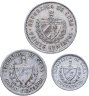 Купить Куба набор монет от 1 , 5 и 20 сентаво 1963-2021 (3 штуки)