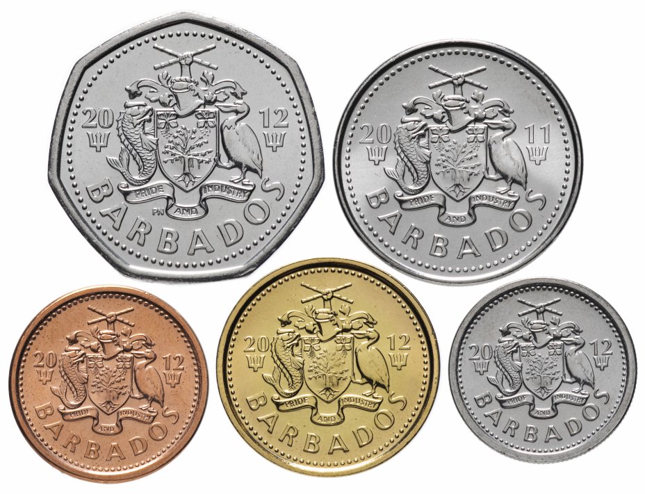 купить Барбадос набор монет 2011-2012 (5 штук)