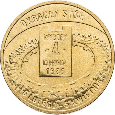 купить Польша 2 злотых 2009 "Всеобщие выборы 4 июня 1989. Польский путь к свободе"