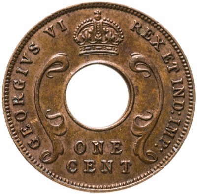 купить Британская Восточная Африка 1 цент (cent) 1942 Без отметки монетного двора