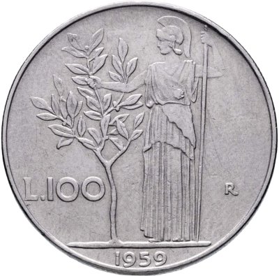купить Италия 100 лир 1959