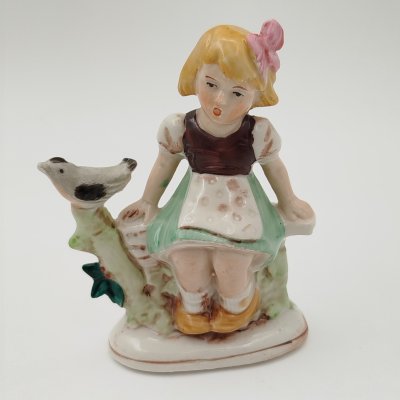 купить Статуэтка "Девочка с птичкой", фарфор, роспись, Германия, 1960-1990 гг.
