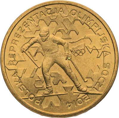 купить Польша 2 злотых (zlote) 2014 Польская олимпийская сборная - Сочи 2014