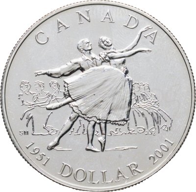 купить Канада 1 доллар (dollar) 2001 "Канадский балет"