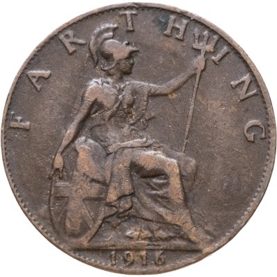 купить Великобритания 1 фартинг (farthing) 1916