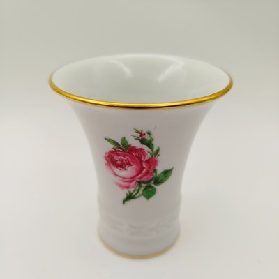 купить Ваза миниатюрная "Мейсенская роза", фарфор, деколь с подрисовкой, золочение, Alka-Kunst Alboth & Kaiser Bavaria, Германия, 1958-1960 гг.