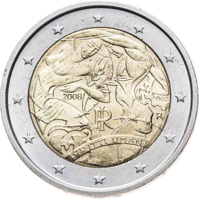 купить Италия 2 евро (euro) 2008 60-летие принятия Всеобщей декларации прав человека