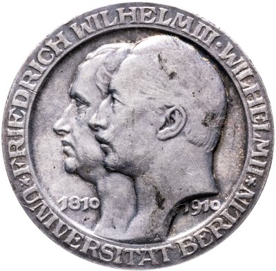 купить Германия (Империя) 3 марки (mark) 1910 "Берлинский университет"