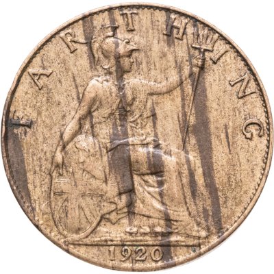 купить Великобритания 1 фартинг (farthing) 1920