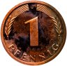 Купить 1 пфенниг (pfennig) 1995 J