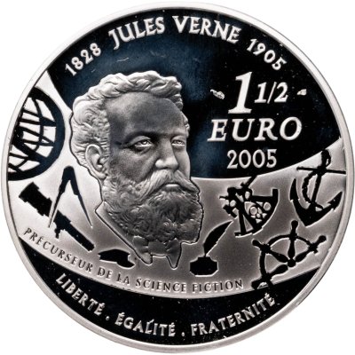 купить Франция 1,5 евро 2005 «100 лет со дня смерти Жюля Верна - Двадцать тысяч лье под водой»