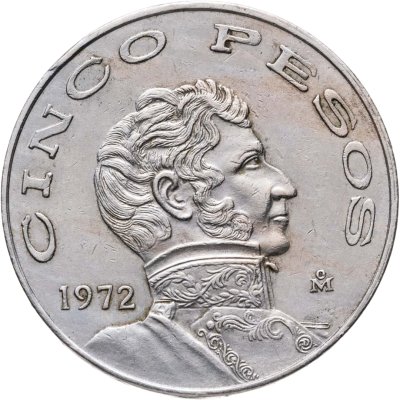 купить Мексика 5 песо (pesos) 1972