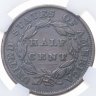 Купить США 1/2 цента (cent) 1833 Classic Head Half Cent, в слабе ННР XF DET.