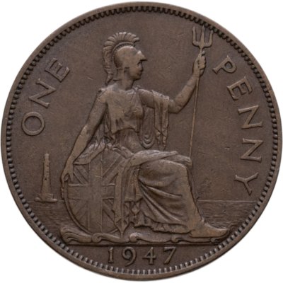 купить Великобритания 1 пенни (penny) 1947