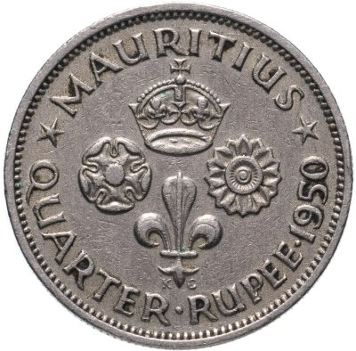 купить Маврикий Британский 1/4 рупии (rupee) 1950 Георг VI