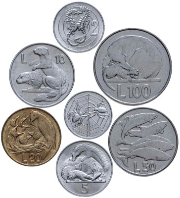 купить Сан-Марино годовой набор из 7 монет 1975