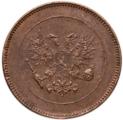 купить 5 пенни (pennia) 1917 с гербовым орлом, Российская Финляндия