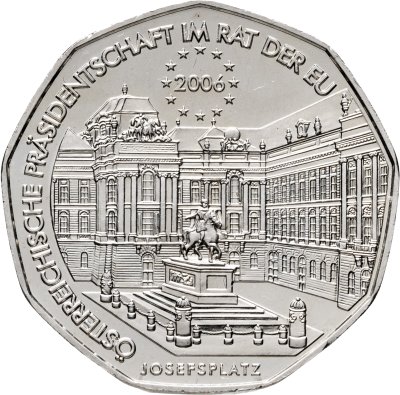 купить Австрия 5 euro (евро) 2006 "Председательство Австрии в Совете ЕС"
