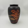 Купить Ваза украшенная деревенским пейзажем, папье-маше, роспись, Вьетнам, 1970-1990 гг.