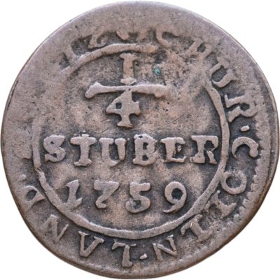 купить Германия, Кельн 1/4 стюбера 1759