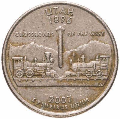 купить США 1/4 доллара (квотер, 25 центов) 2007 "Штат Юта"