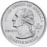 Купить США 1/4 доллара (квотер, 25 центов) 2002 D "Штат Индиана"