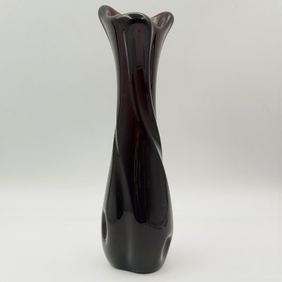 купить Ваза для цветов витой формы, стекло, гутная техника, Чехословакия, 1970-1990 гг.