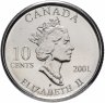 Купить Канада 10 центов (cents) 2001 "Международный год добровольцев"