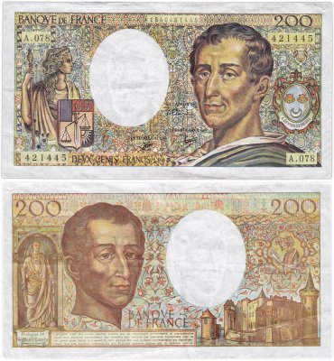 купить Франция 200 франков 1990 (Montesquieu, барон де Монтескьё)
