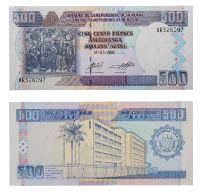 купить Бурунди 500 франков 2003