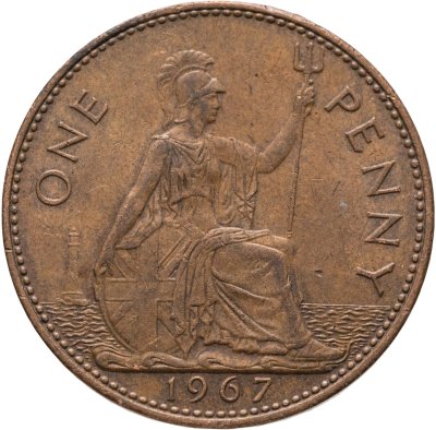 купить Великобритания 1 пенни (penny) 1967