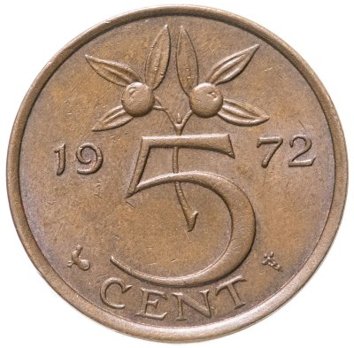 купить Нидерланды 5 центов (cent) 1972
