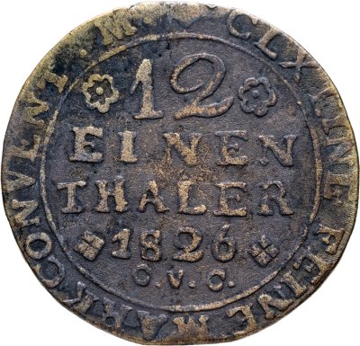 купить Брауншвейг 1/12 талера 1826