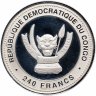 Купить Демократическая Республика Конго 240 франков 2013 "Китайский гороскоп - Год змеи"