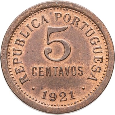 купить Португалия 5 сентаво (centavos) 1921