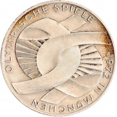Купить ФРГ 10 марок 1972 D "Олимпиада в Мюнхене -Сплетенные рукава"