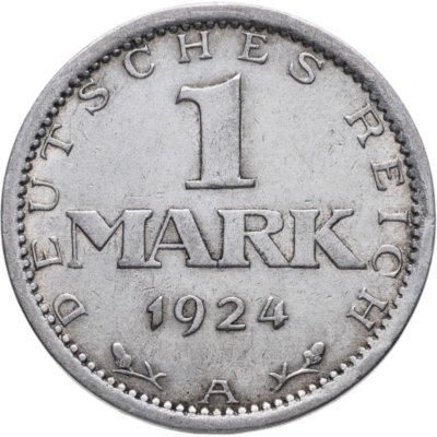 купить Германия (Веймарская Республика) 1 марка 1924 A