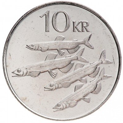Купить 10 крон 1996 Исландия