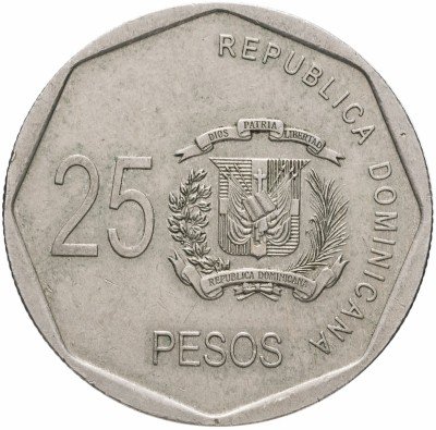 купить Доминикана 25 песо 2005