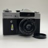 Купить Фотоаппарат "Зенит-Е" с объективом "Индустар-50-2"в оригинальном кофре, металл, стекло, пластик, кожа, Красногорский механический завод (КМЗ), СССР, 1965-1986 гг.