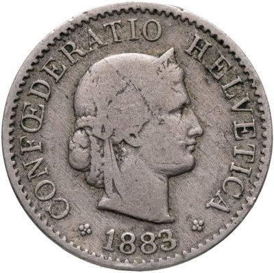 купить Швейцария 5 раппенов (rappen) 1883