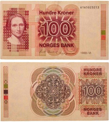 купить Норвегия 100 крон 1988