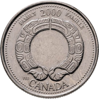 купить Канада 25 центов (квотер, quarter dollar) 2000 "Миллениум - Семья"