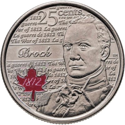 купить Канада 25 центов (cents) 2012 "Война 1812 года - Исаак Брок" цветная