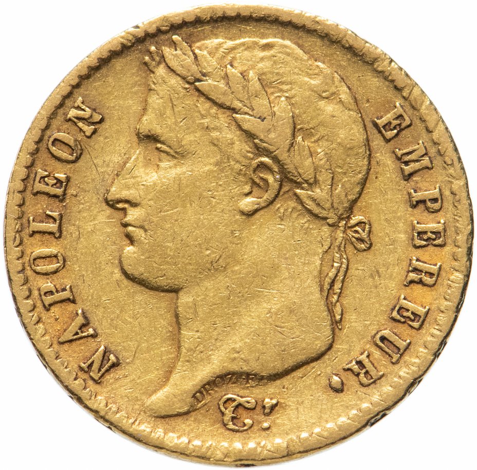 купить Франция 20 франков (francs) 1813 наполеондор с портретом Наполеона I Бонапарта