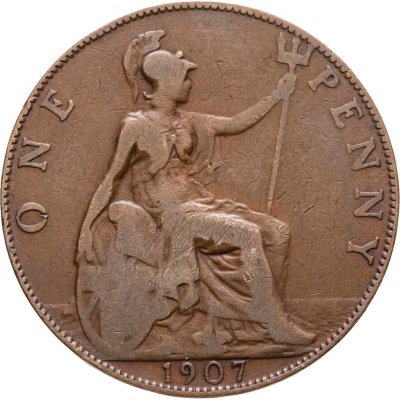 купить Великобритания 1 пенни (penny) 1907