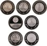 Купить Киргизия (Кыргызстан) набор монет 1 сом 2008-2011 (7 штук, Proof)