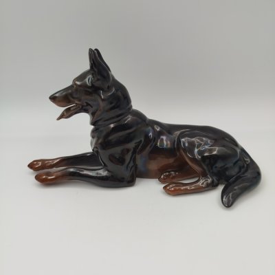 купить Статуэтка "Лежащая овчарка", фарфор, аэрография, Германия, 1950-1970 гг.