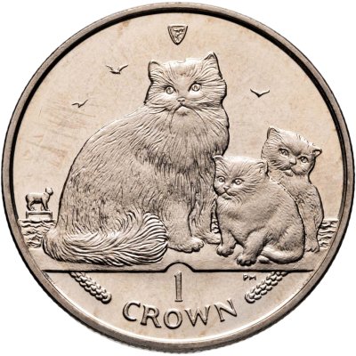 купить Остров Мэн 1 крона (crown) 2007 "Кошки - Рэгдолл"